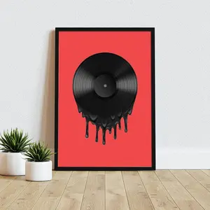 Musician Pop Art  Melting Vinyl Record Wall Decor