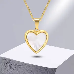 Vnox Women Locket Necklaces, Openable Heart Pendants, Stainless Steel S Po Frame Necklace Gift 2026 New