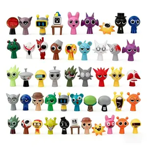 Sprunki Mega Collection 48-Piece Figure Set, Phase 1 & Phase 3 Music Game Character Figurines for Desk, Car & Collector Display
