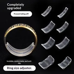 Ring Resized, Invisible Soft Ring Size Adjuster 8-Piece Set – Comfortable Resizing Kit for Loose Rings, No Scratch for Diamonds, Jewelry Tool