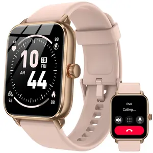 iBesi Smart Watches for Men Women, 1.85" HD Touch Screen Fitness Tracker with Bluetooth Calling & Alexa, IP68 Waterproof, 120 Sports Modes, Heart Rate Sleep Monitor, 7 Days Battery for iOS Android (Pink)