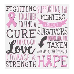 Small Pink Ribbon Selfie Station Backdrop