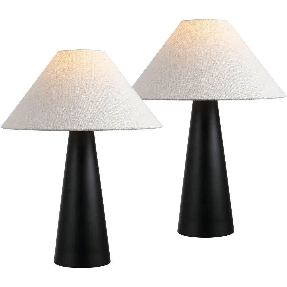 Harrison 22.5" Modern Contemporary Sculptural Tapered Cone Resin LED Table Lamp