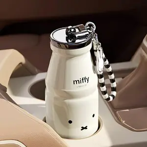 Kawaii  Mini Vacuum Flask Cute Bunny Insulated Travel Cup Small Stainless Steel Tumbler for Girls Portable Milk Bottle