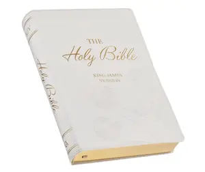 KJV Holy Bible, Super Giant Print Red Letter Edition - Thumb Index Tabs & Ribbon Marker, King James Version, Vegan Leather, White (KJV Super Giant Print Editions) Imitation Leather – Large Print, December 28, 2024