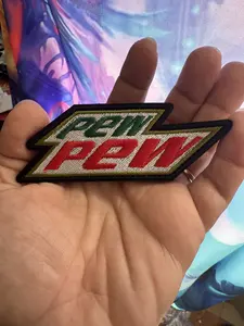 Funny Pew Pew Patch Hook and Loop Morale Patch Gamer Tactical Patch