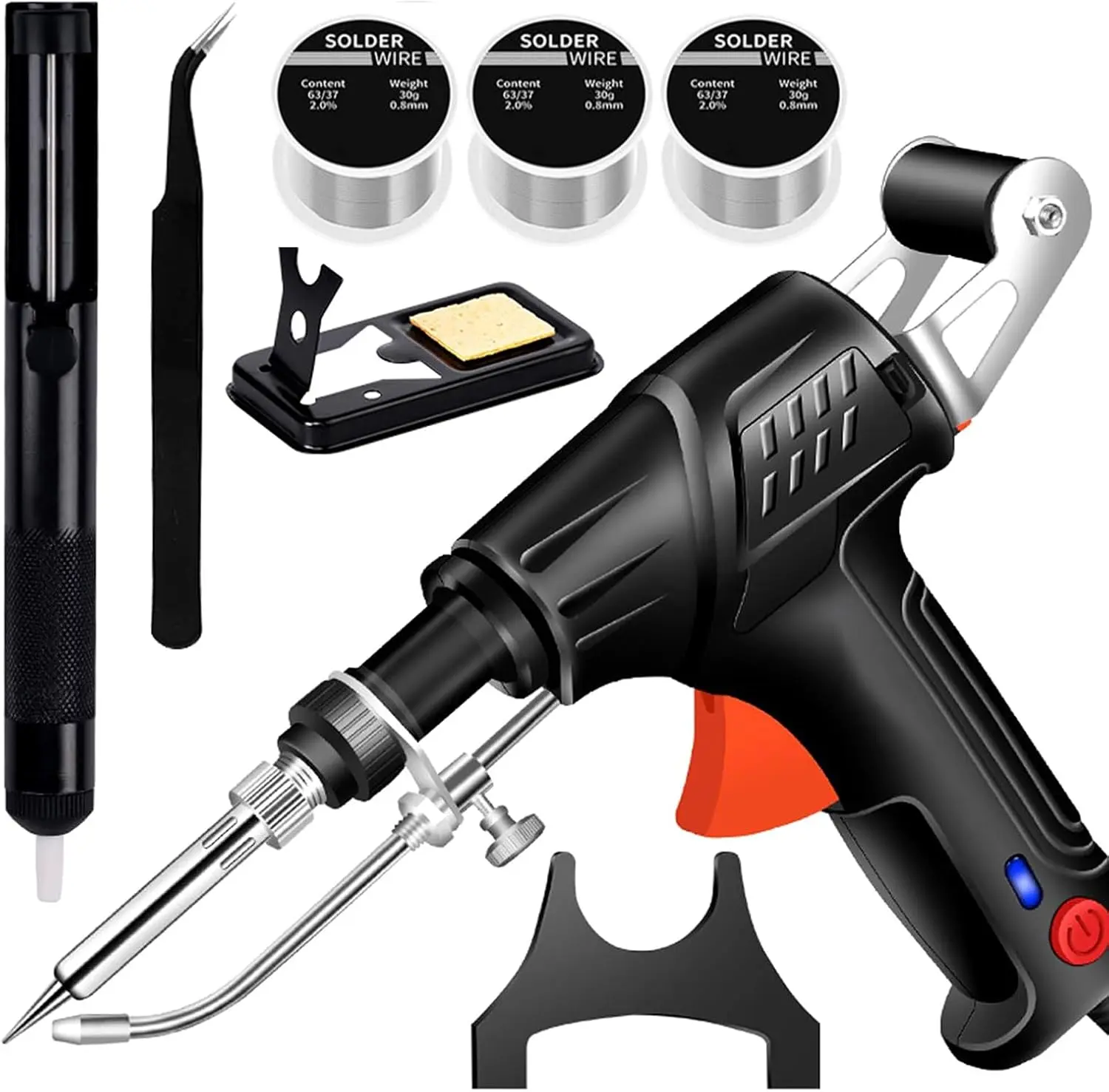 8PCS Internally Heated Industrial Welding Tools, 2025 New Industrial Welding Machine, Automatic Multi-function Soldering Iron Soldering Gun Set for Industrial Home DIY