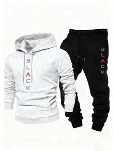 Tiktok Trendy Floral Hoodie and Sweatpants Set, Soft Two-Piece Fitted Lounge Sets, Comfortable Casual Style for Daily Wear and Home Use