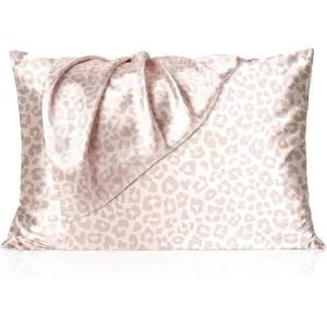 2 Pack Leopard Pillowcase, Silk Pillow for Hair and Skin with Zipper, Standard Pillow for 20"x26", Packaging for Men