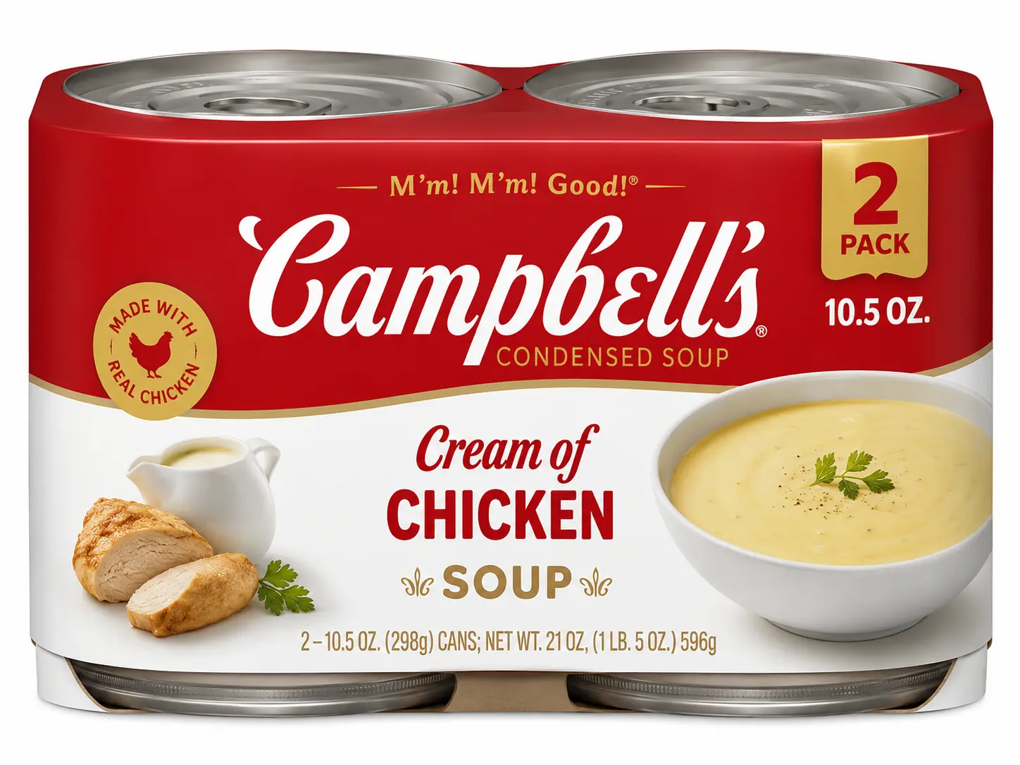 Creamy Chicken Condensed Soup, Ready-to-Cook Pantry Staple, 10.5 oz Cans, 2 Pack