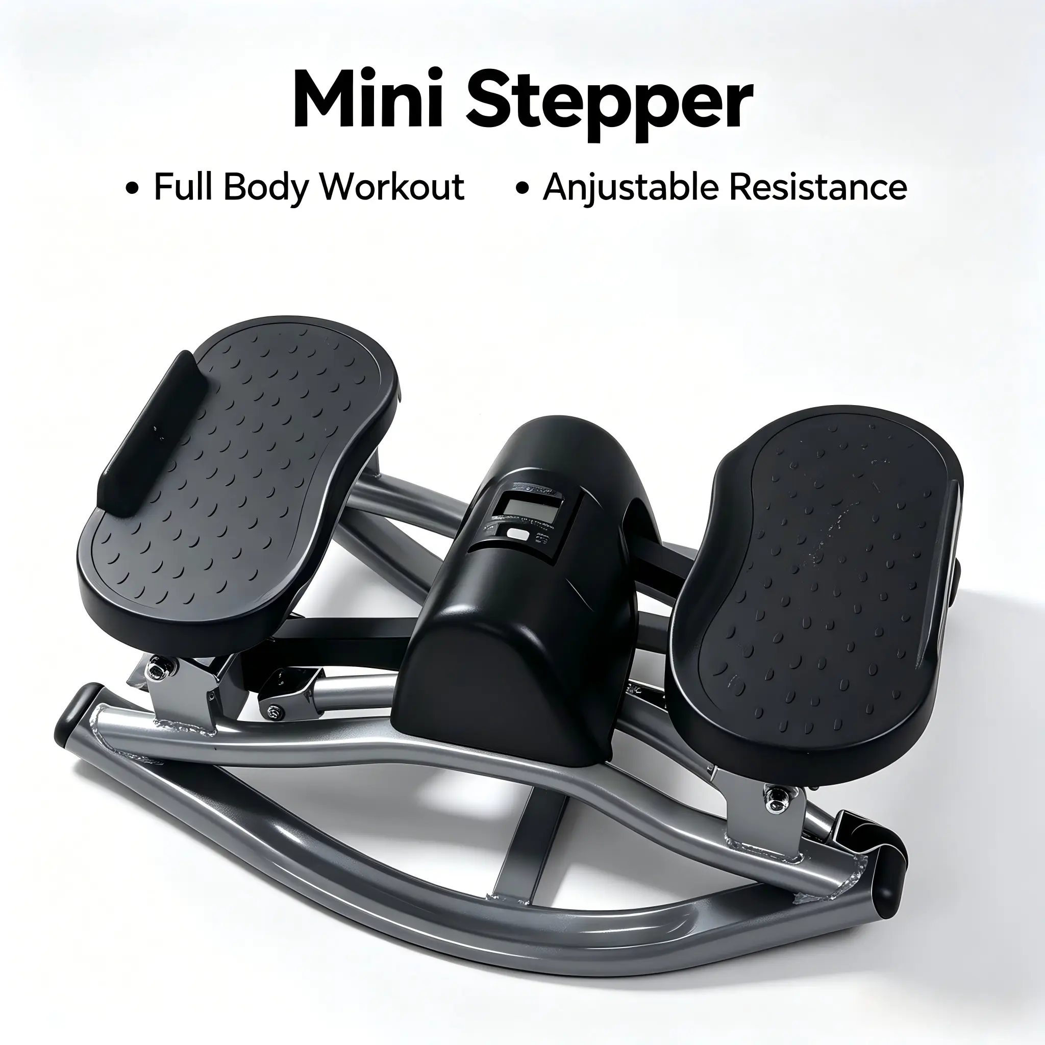 Home Activity Auxiliary Accessory with U-Shaped Base Frame - Daily Activity Auxiliary Tool with Digital Counter and Black Textured Pedals