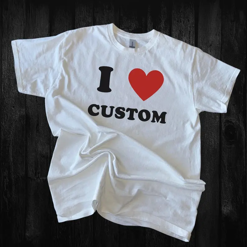 Personalized I Heart T-Shirt: Unisex Valentines Tee