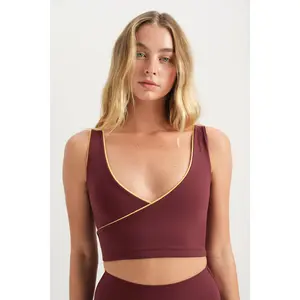 BREATHE CONTRAST WRAP TANK - SAHARA