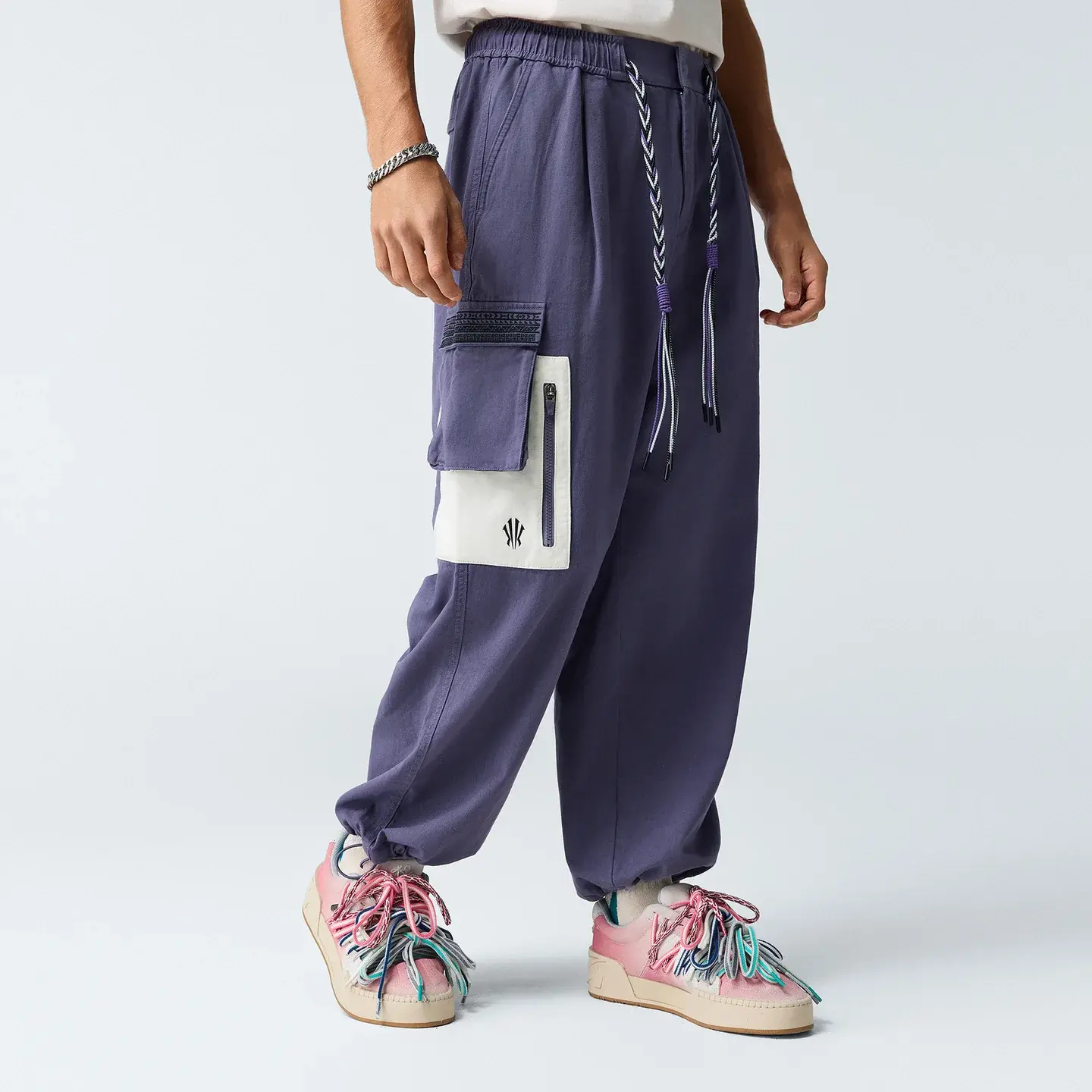 [Back to School] ANTA KAI Round House Pants Kyrie Irving Fashionable Stylish Purple All Season Comfortable BTS
