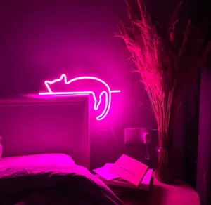 Cat Neon Sign Art Decor Neon Light Wall Art Signs Sute Cat Decor