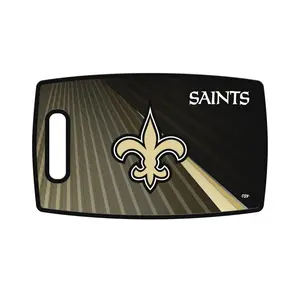 Vault Heavy-Duty Plastic Chopping Board, 14x9 in., Home Team Colors Design, Slightly Raised Edge, Built-In Handle, Knife-Compatible for Kitchen Use