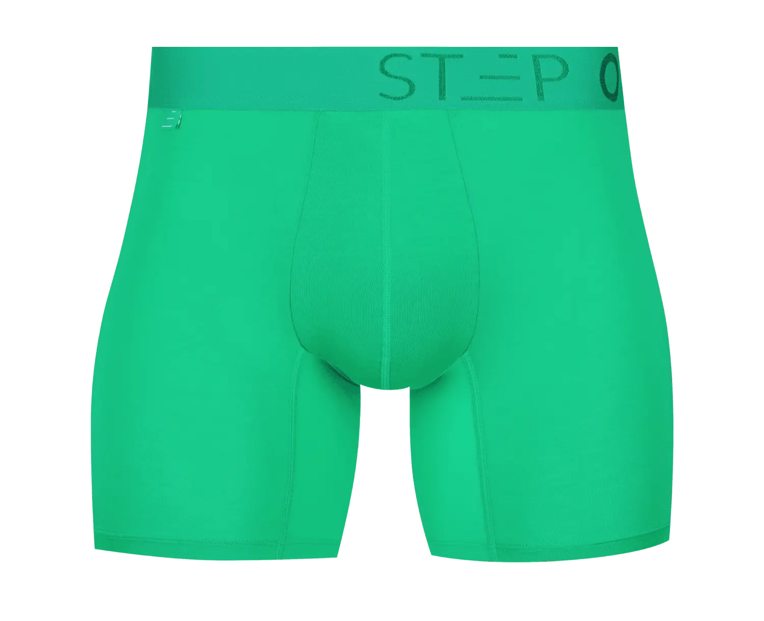 Men's Green Boxer Briefs for Thicker Legs, Soft Bamboo Viscose Spandex Menswear with 3D Comfort Pouch & UltraGlyde® Ride-Up Guard, Bamboo Blend