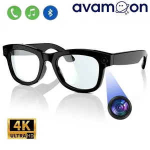 Avamoon smart camera glasses with 8MP camera, HD 4K, Blue light blocking, Voice control, for taking photos and recording videos