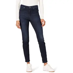 Essentials Women's Mid-Rise Skinny Jean Comfort Denim Fit Piece