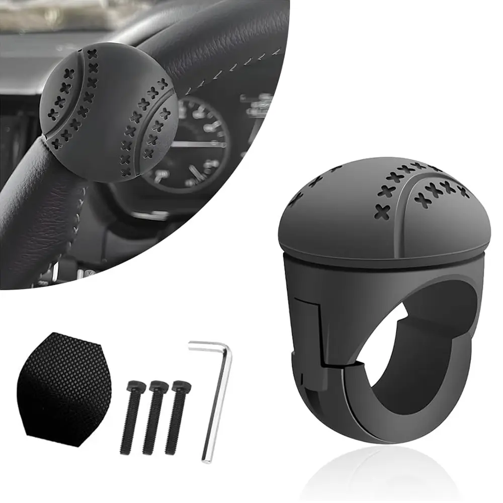 Steering Wheel Spinner,Steering Wheel Knob,Soft Silicone and Metal Bearings Car Power Handle Steering Wheel Spinner for Car/Tractor/Trucks/Boat/Mowers/Forklifts