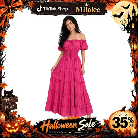 Milalee Renaissance Costume Women Medieval Chemise Dress Peasant Tops Irish Under Dress Clothes Womenswear womens dresses maxi dress 6531-ZC1