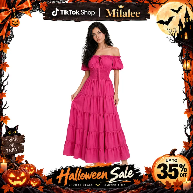 Milalee Renaissance Costume Women Medieval Chemise Dress Peasant Tops Irish Under Dress Clothes Womenswear womens dresses maxi dress 6531-ZC1