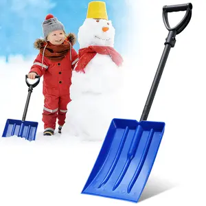 Kids Snow Shovel, Plastic Snow Shovel for Kids Toddler with Metal Handle, Lightweight Emergency Heavy Duty Shovel for Car, Detachable Shovel for Driveway Home Garden Camping Beach