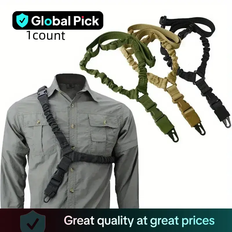 Tactical Single Point Rifle Sling, 1 Count Rifle Rope Strap with Metal Buckle, Outdoor Hunting Accessories, Outdoor Recreation Equipment