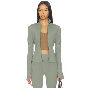 adidas by Stella McCartney True Purpose Training Midlayer Top in Stone Green