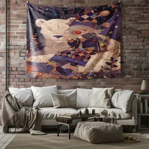 Fun April Fool's Day Joker Pattern Tapestry, Fashionable Room Flag, Unique Wall Art In Living Room And Bedroom, Soft And Durable Suitable For Children And Adults' Daily Festivals, Birthday Gifts, Bedroom Decorations