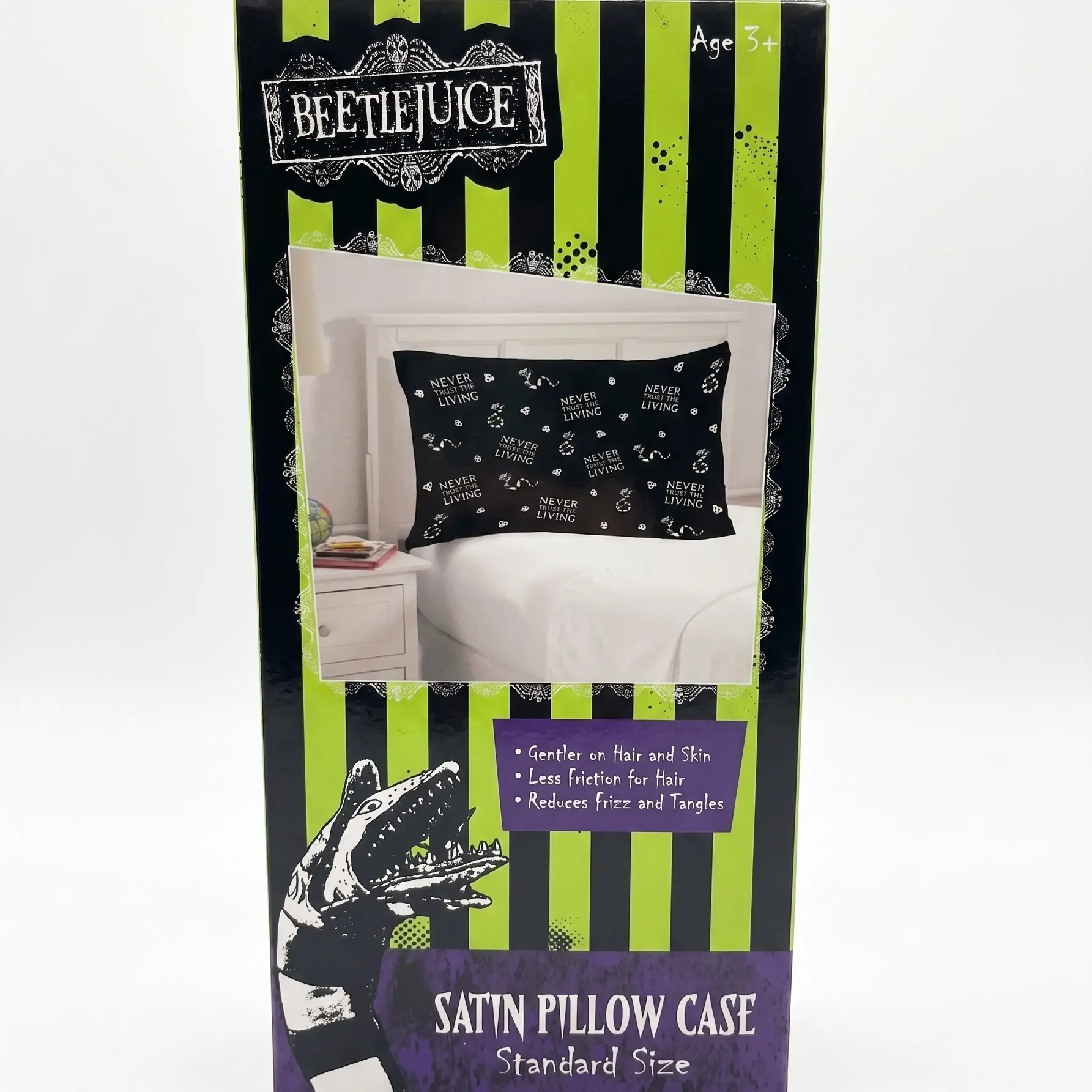 Beetlejuice Satin Pillowcase Standard Size Decorative Pillow Cover For Bedroom Home Decor