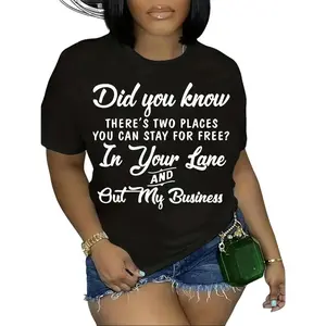 2026 New Boxy Fit Tee 100% Premium CottonPlus Size Did You Know Graphic Tee - Soft Crew Neck, Short Sleeve, Relaxed Fit, Casual Womens Clothing for Daily Wear - Fun and Quirky Print DesignSustainable