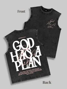 Christian faith God Has A Plan themed vest outfit, "FOR I KNOW THE PLANS I HAVE FOR YOU," DECLARES THE LORD, "PLANS TO PROSPER YOU AND NOT TO HARM YOU, PLANS TO GIVE YOU HOPE AND A FUTURE." Essential for American Faith