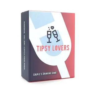 Tipsy Lovers Drinking Game for 2 – 100 Conversation Cards with Dares & Fun Questions for Adult Couples to Enjoy a Spicy Date Night – The Perfect 2 Players Couple Party Game