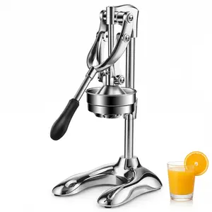 Kitchen Cast Iron Juicer - Easy-to-Clean Heavy-Duty Manual Juicer, Professional Citrus Juicer - Stainless Steel Lemon Squeezer - Manual Citrus Press & Orange Squeezer - Orange Juicer (Black)