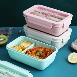 1 Pc 1100ML Microwave Lunch Box Bento Box Kitchen Plastic Food Container Lunch Box Home Kitchen Accessories Microwave Safe Reusable