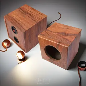 2PCS wood grain series speaker shell 4 inch, 5 inch 6.5 inch, suitable for car speaker installation, home audio decoration