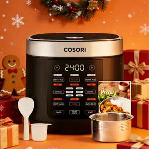 COSORI 18-in-1 Rice Cooker, Olla Arrocera Eléctrica 5-Qt: Slow Cook, Steam, 24H Warm, Fuzzy Logic, Nonstick Pot & 50 Recipes Kitchen Appliances mothersdaygift COSORI 18-in-1 Rice Cooker, Olla Arrocera Eléctrica 5-Qt: Slow Cook, Steam, 24H Warm, Fuzzy Logic, Nonstick Pot & 50 Recipes Kitchen Appliances mothersdaygift