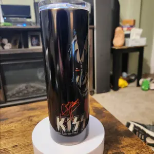 Chrome Gene Simmons From The Band Kiss 20oz Tumbler
