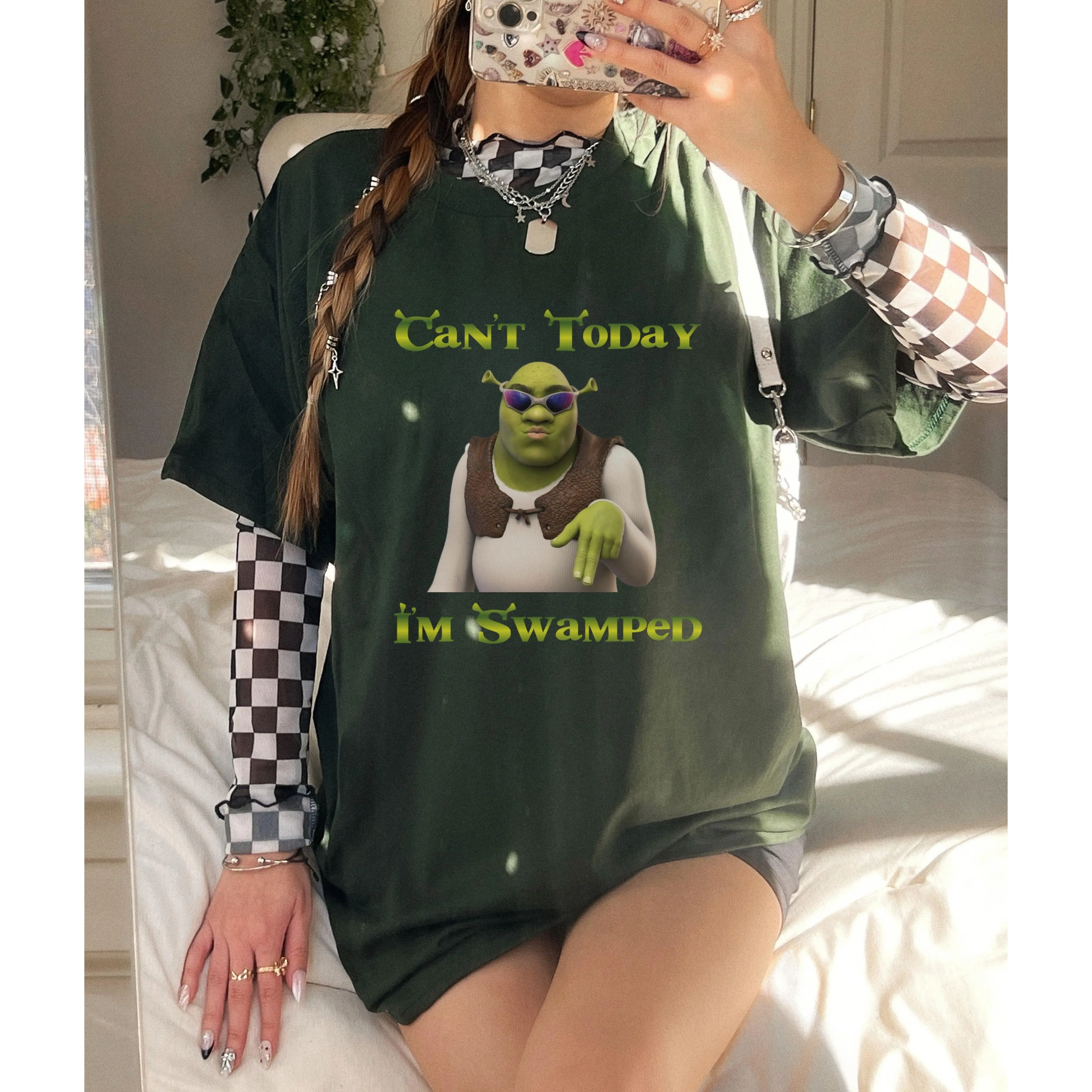 Shrek Graphic T-shirt, Shrek Shirt, Can't Today I'm Swamped Shirt, Comfy Graphic Shirt, Trendy Shirt, Unisex Shirt, Movie Lover Gift, Cotton Shirt, Shrek Merch