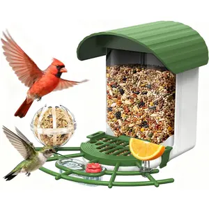 Bird Feeder, 3.3LB Bird Feeder for Outdoors,  Bird House for Hummingbird, Cardinals, Ideal Christmas  for Parents, Birdlovers