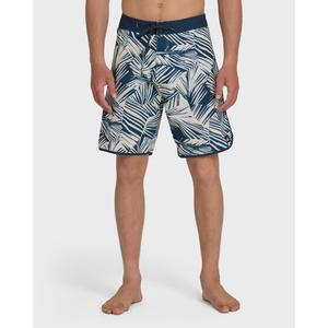 Aruba Palm Scallop 19" Boardshorts - Dark Denim