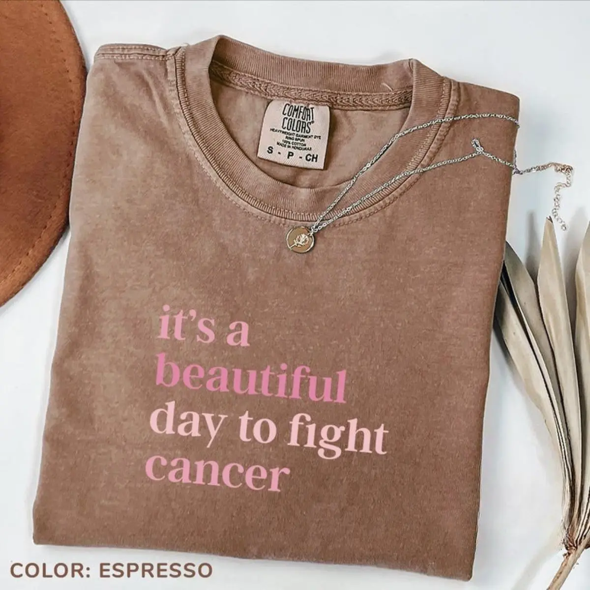 Comfort Colors It's A Beautiful Day To Fight Cancer Quotes T-shirt Cancer Survivor Cancer Fighting Tee Breast Cancer Awareness Gift Tee