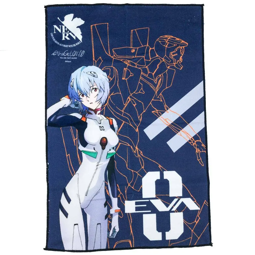 100% Authentic Officially Licensed Evangelion Theme Rei & Unit-00 Print Rectangular Fitness Hand Towel, 23x15 in, Lightweight Soft, High Absorption, Unisex Fast Hand Towel for Evangelion Fans