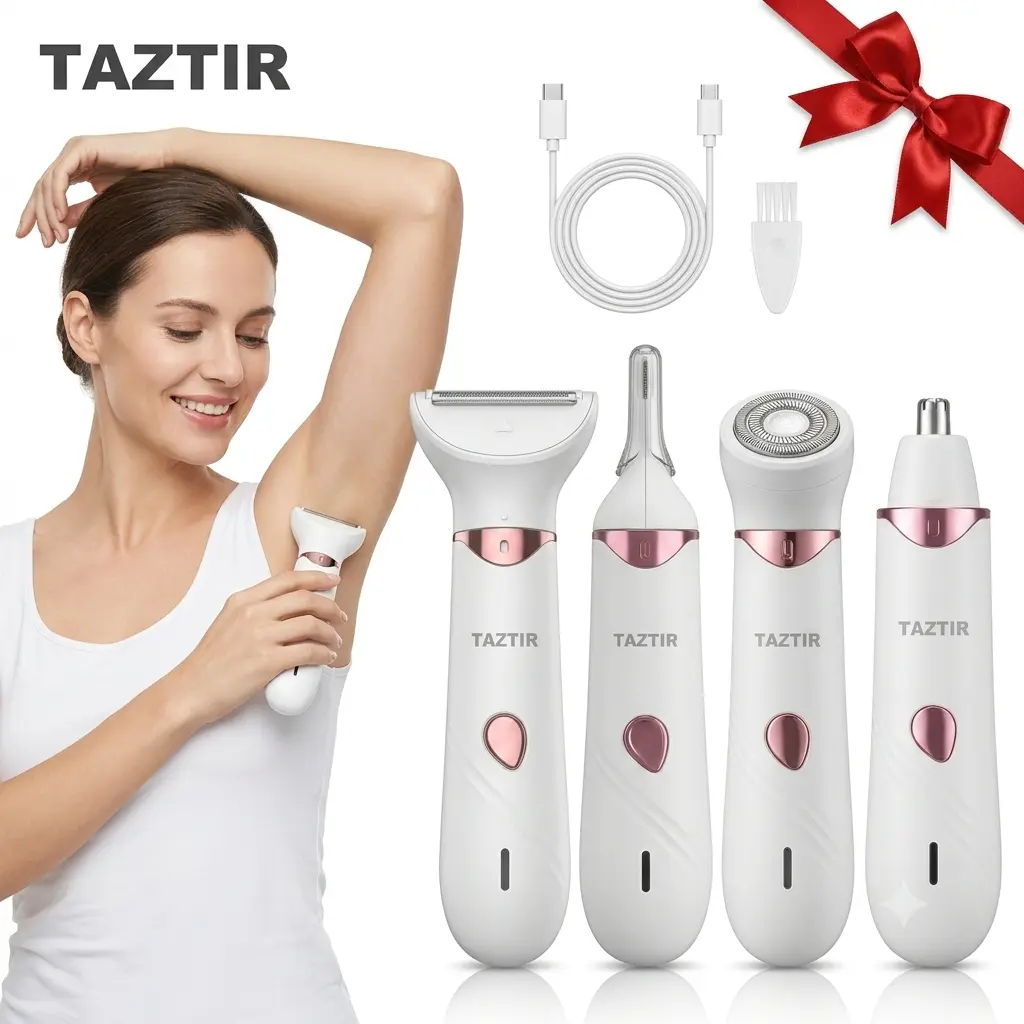 [Gifts For Women] 2026 New 4-in-1 Women's Electric Hair Remover, Multifunctional Women's Electric Shaving & Trimming Set, Bikini Line Trimmer, USB-Rechargeable, For Eyebrows, Nose Hair, Face, And Legs, Portable And Gentle, The Perfect Gift For Women.