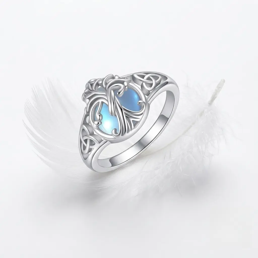 Moonstone Ring for Women, Unique Natural Healing Crystal, Hypoallergenic Daily Wear Jewelry, Meaningful Anniversary Gift for Mom, Energy Crystal Ring, Meaningful Gifts, Natural Gemstone Ring, Caring Tips For Long Lasting Shine