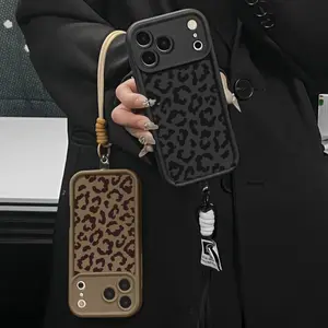 Fashion Leopard-Print Phone Case, nti-Drop Shockproof Full-Coverage Mobile Phone for iPhone Samsung Galaxy 17 Air 16Pro Max 15 14Plus 13 12 11 S25 S24 S23,Simple and stylish camera protection,Tuff phone cases.HY63