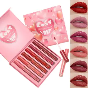 6Pcs Matte Liquid Lipstick Makeup Set, Matte liquid Long-Lasting Wear Non-Stick Cup Not Fade Waterproof Lip Gloss