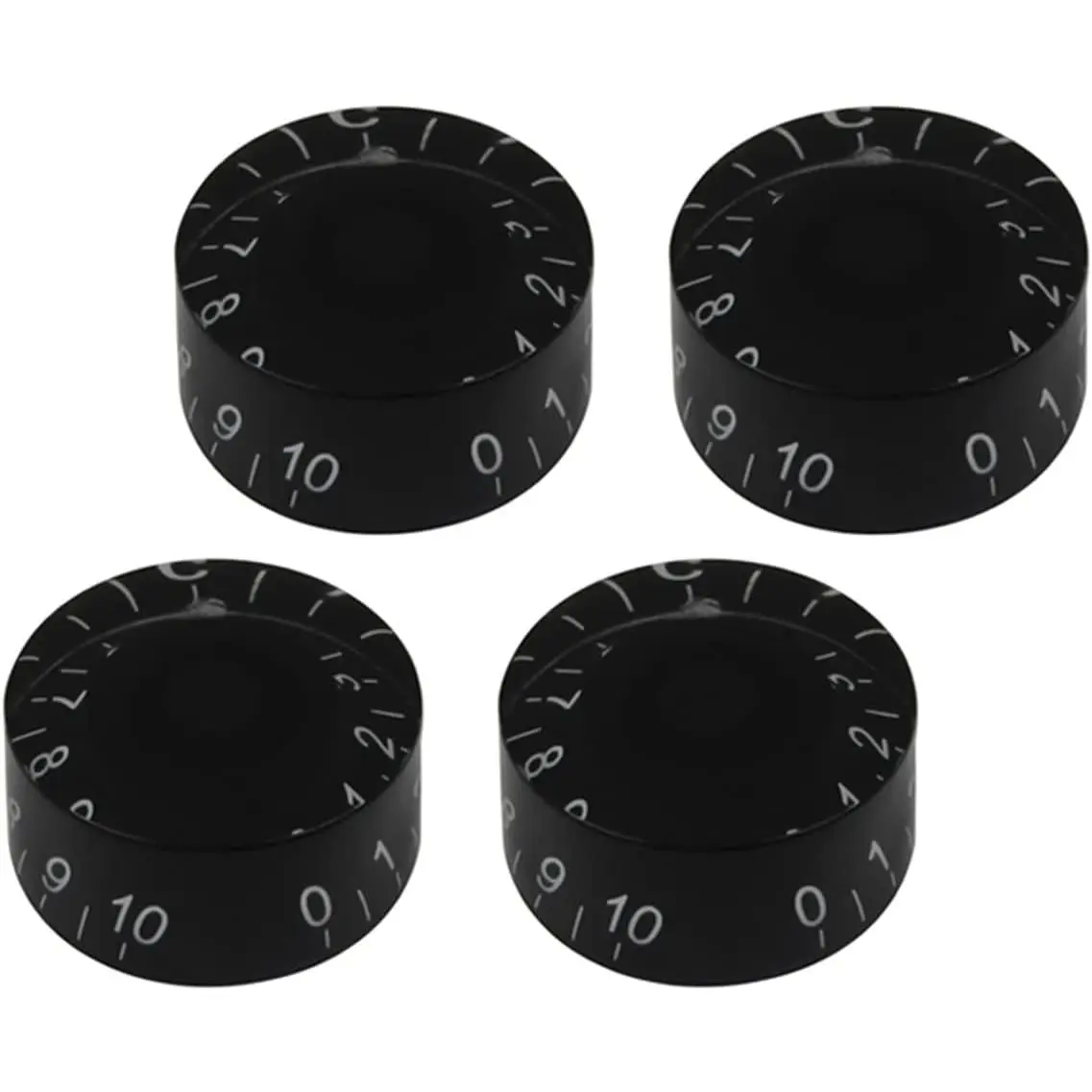4 count Black Guitar Knobs Top Hat Volume Tone Speed Control Knob for Electric Guitar Parts