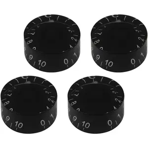 4 count Black Guitar Knobs Top Hat Volume Tone Speed Control Knob for Electric Guitar Parts